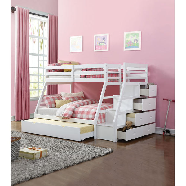 Jason Bunk Bed (Twin/Full) in White 37105