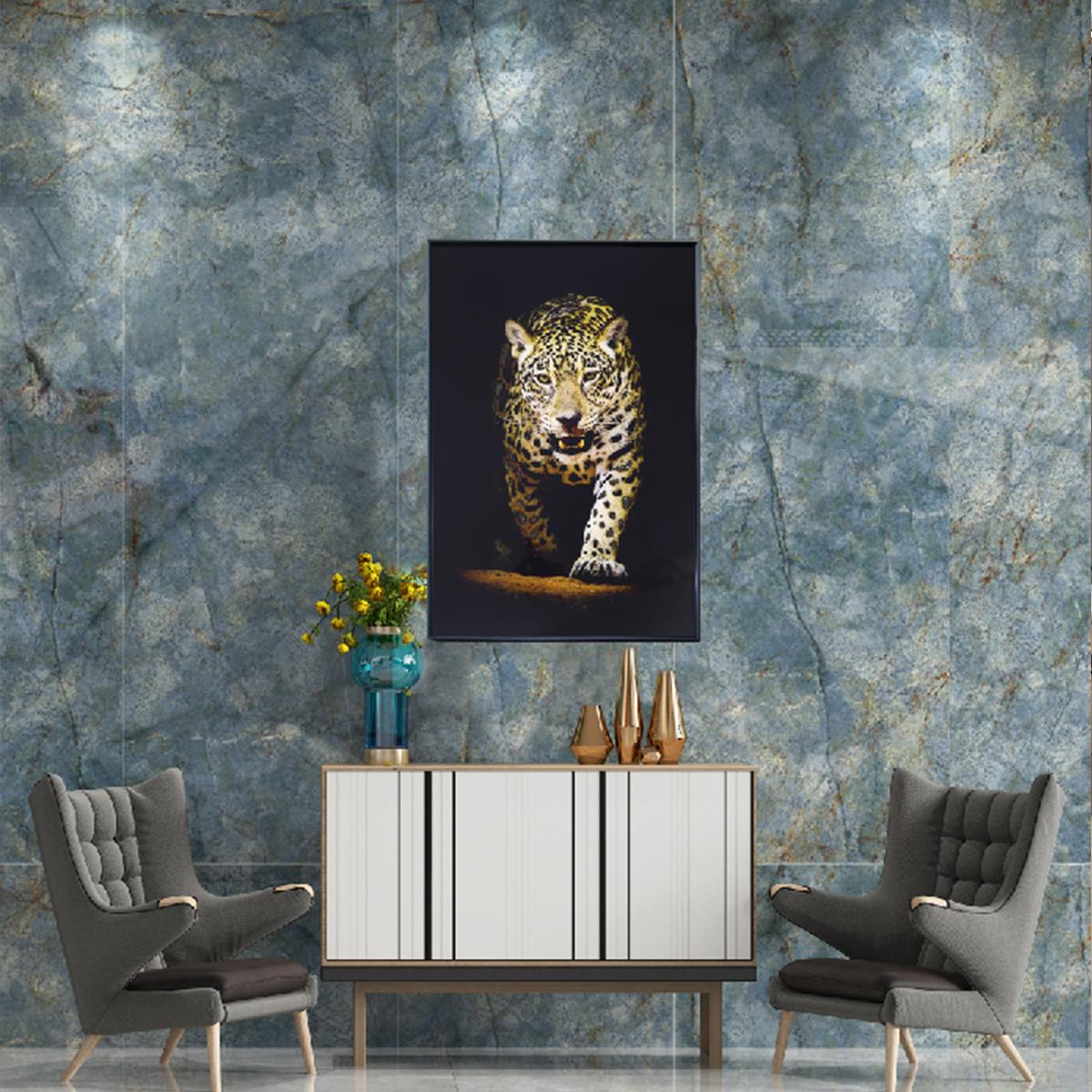 WA 1PC Tiger glass Wall Art Painting Modern Home Decor Wall Art Easy to install (W) 15.7''x24'' (H)