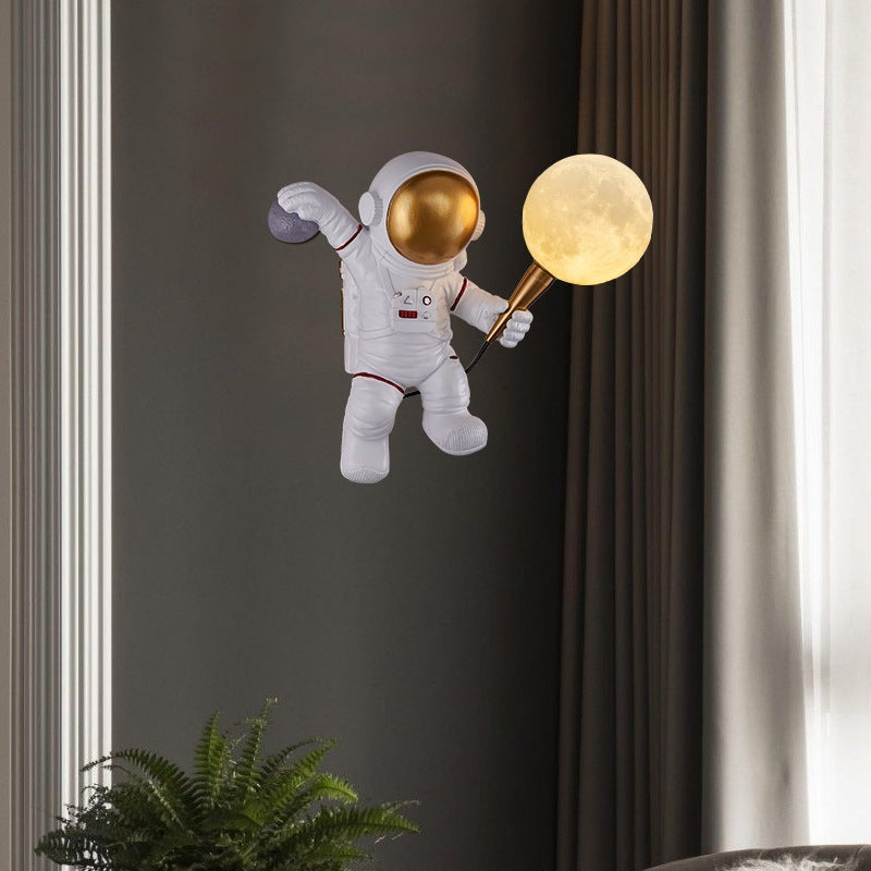 Astronaut Wall Lamp Creative Kids Room Bedroom Decoration