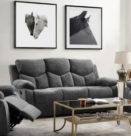 Kalen Sofa (Motion), Gray Chenille 55440