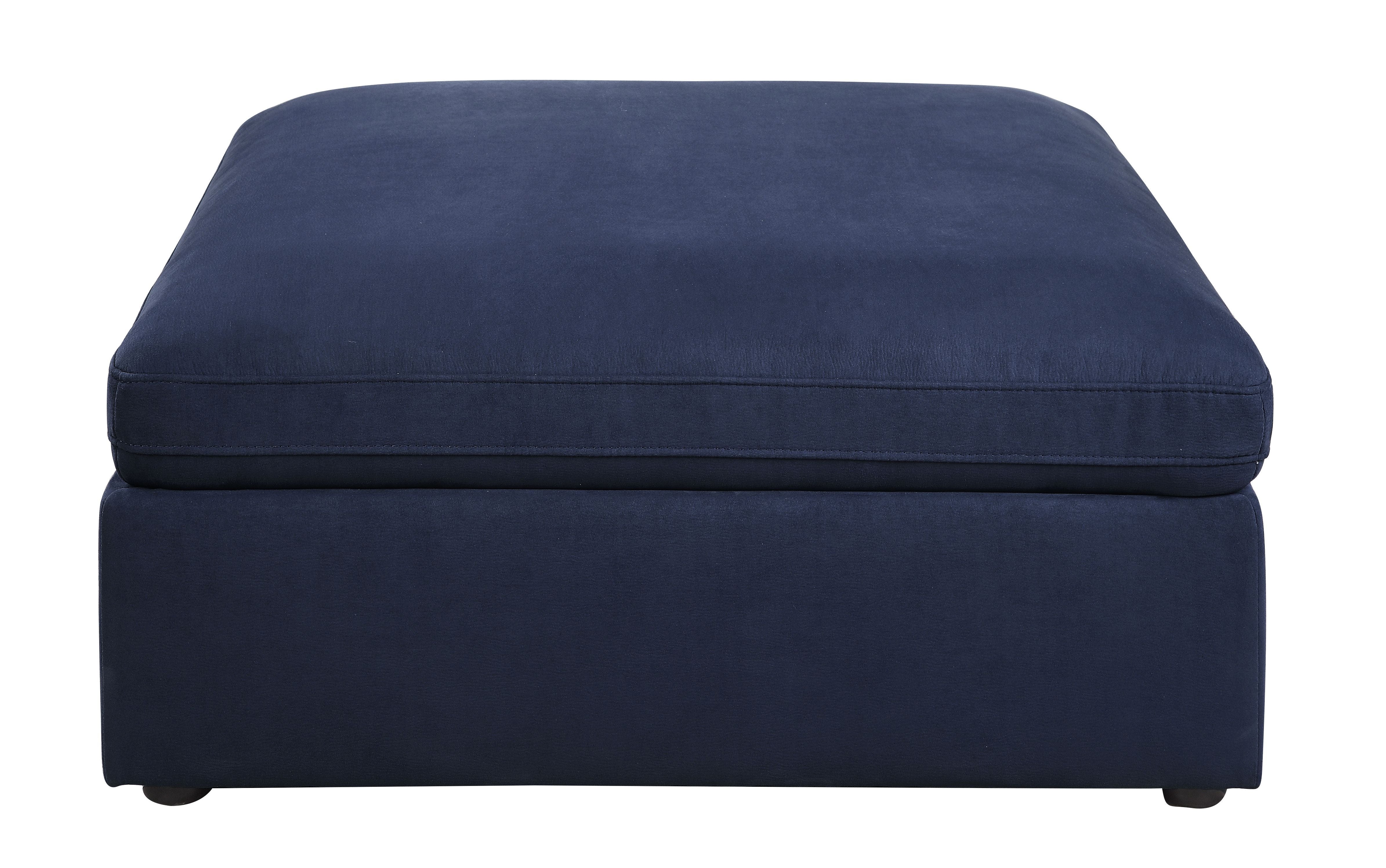 Crosby Ottoman, Blue Fabric 56037