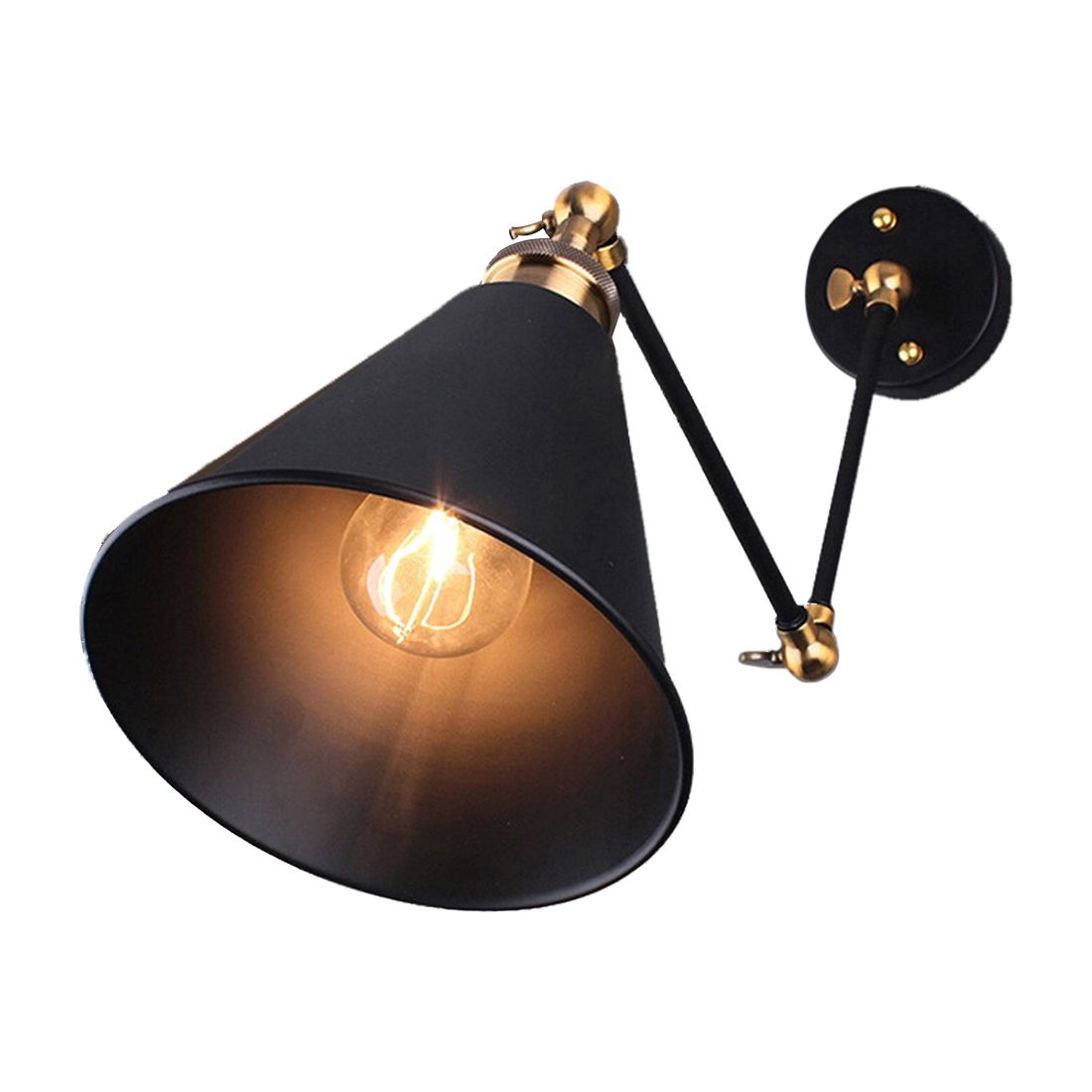 Retro folding wall light