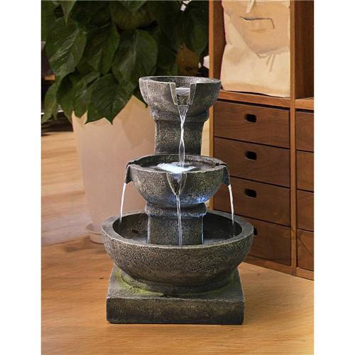 16inches Outdoor Water Fountain with LED Light for Outdoor Indoor Decor