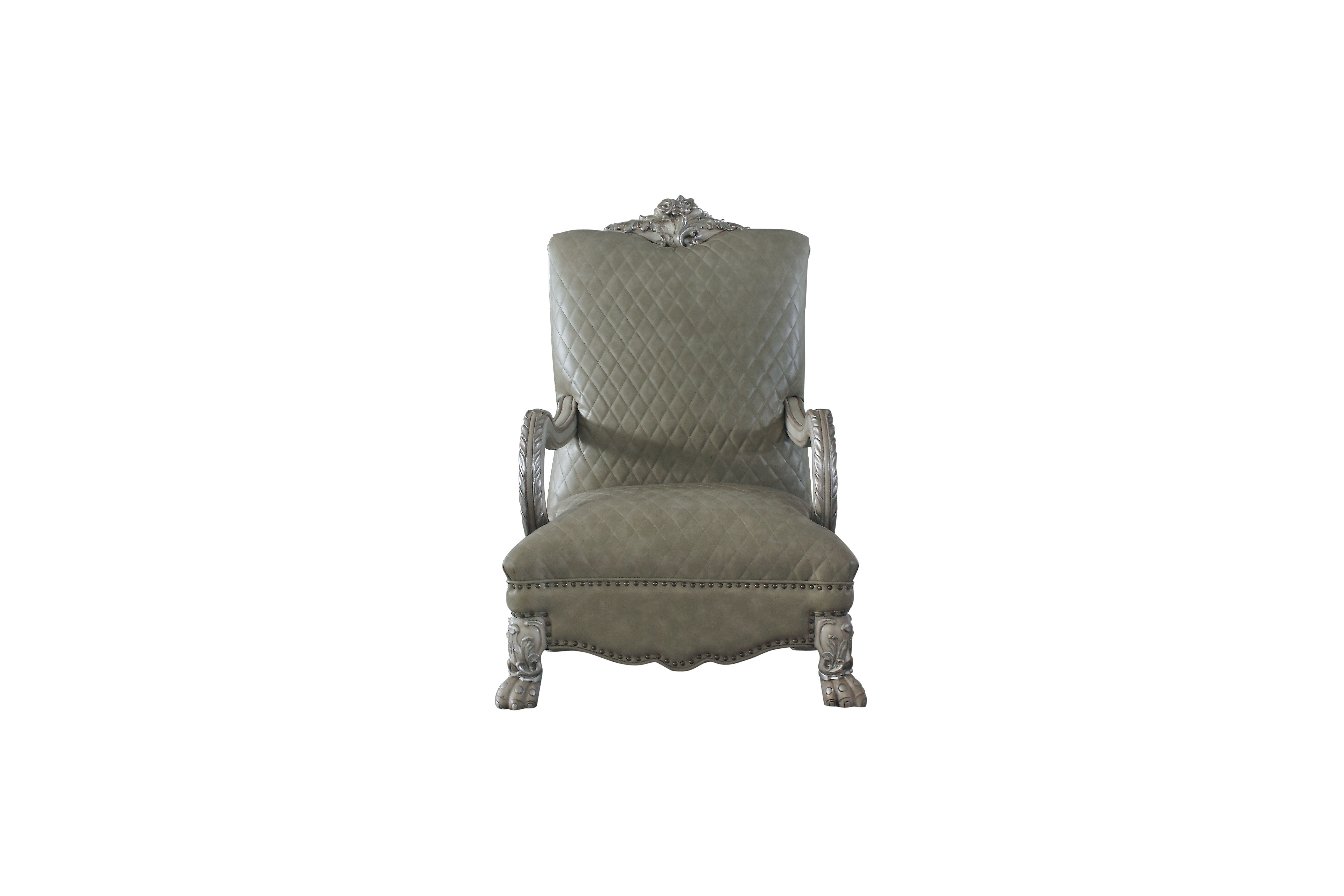 Dresden Accent Chair, Vintage Bone White & PU 58172