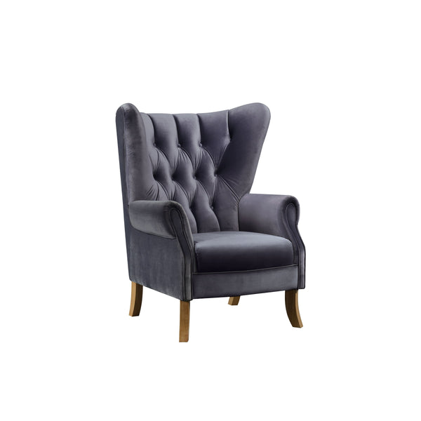 Adonis Accent Chair, Gray Velvet 59517