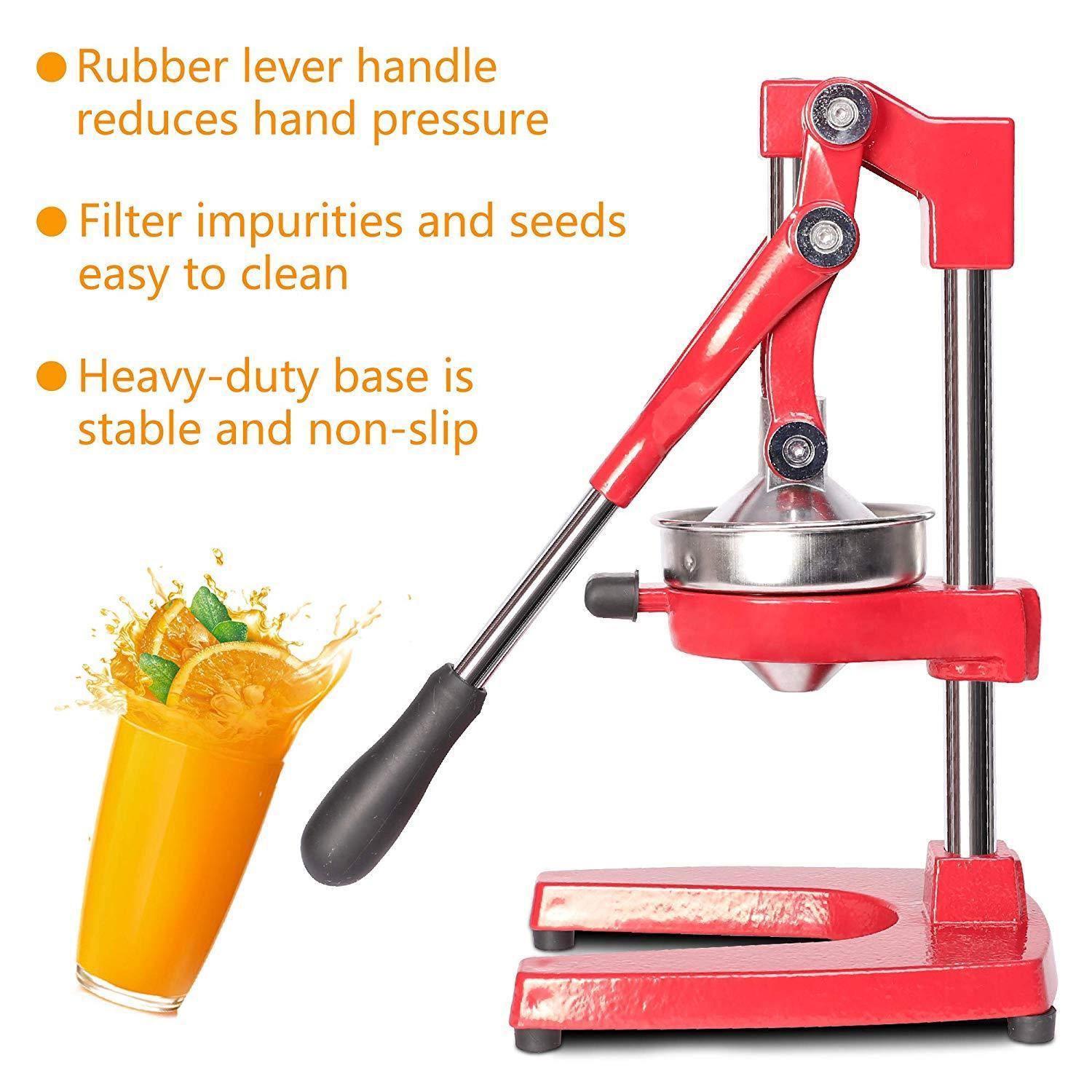 Manual Fruit Juicer Press - Fruit Squeezer with Stable Non-slip base