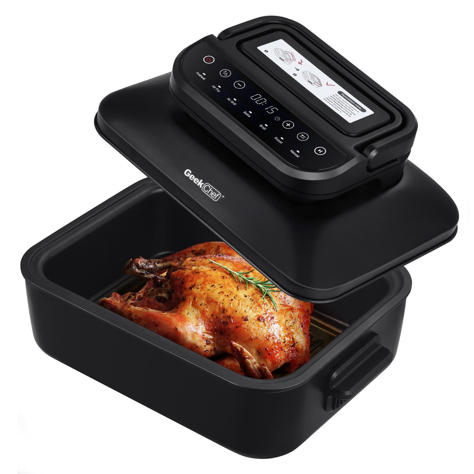 Geek Chef 7 In 1 Smokeless Electric Indoor Grill,  Portable 2 in 1 Indoor Tabletop Grill & Griddle Ban on Amazon