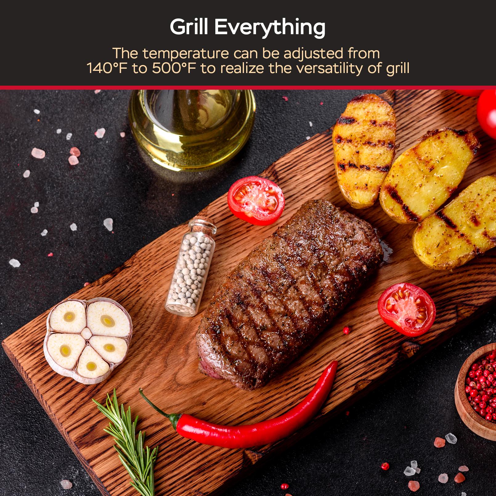 Geek Chef 7 In 1 Smokeless Electric Indoor Grill,  Portable 2 in 1 Indoor Tabletop Grill & Griddle Ban on Amazon