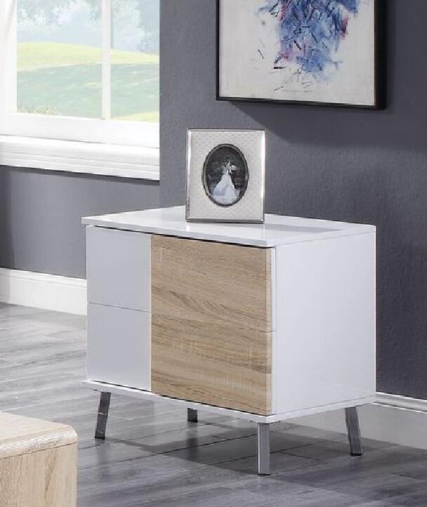 Verux End Table, White High Gloss 84932