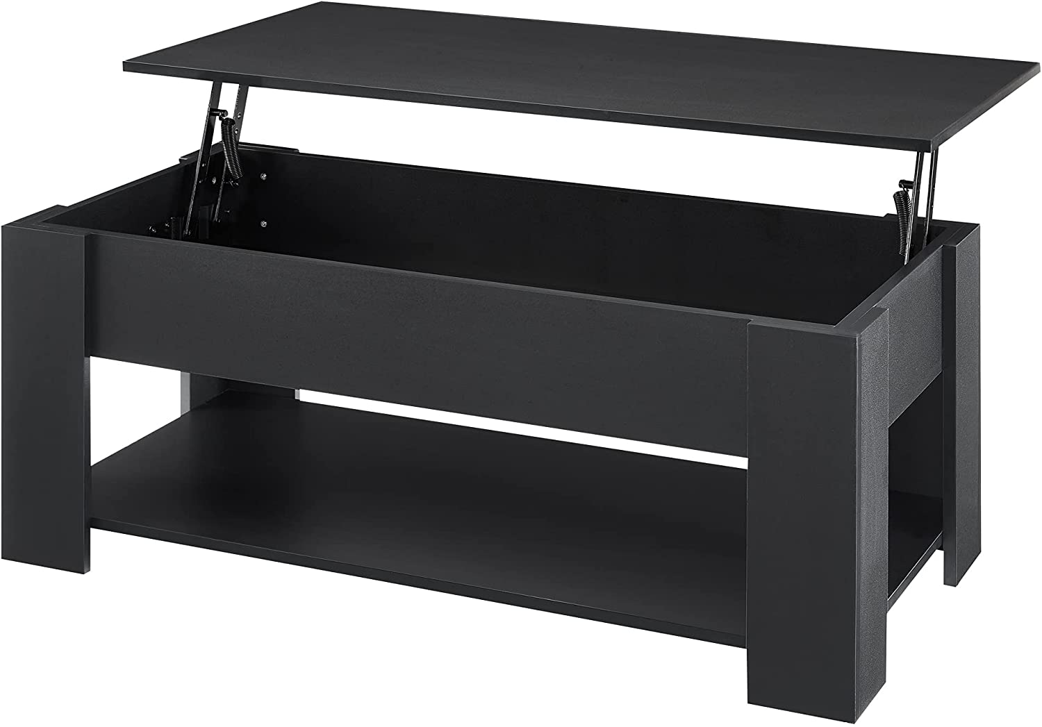 Lift Top Coffee Table with Storage Compartment, Black