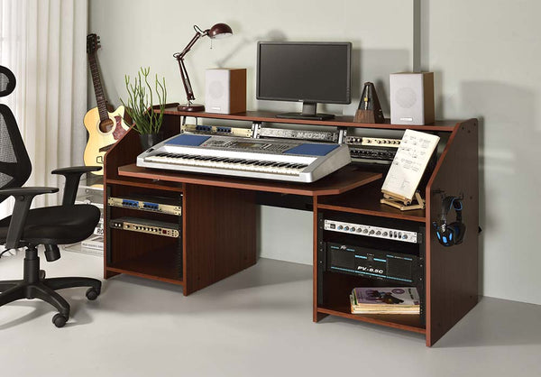 Music Desk, Walnut & Black Finish