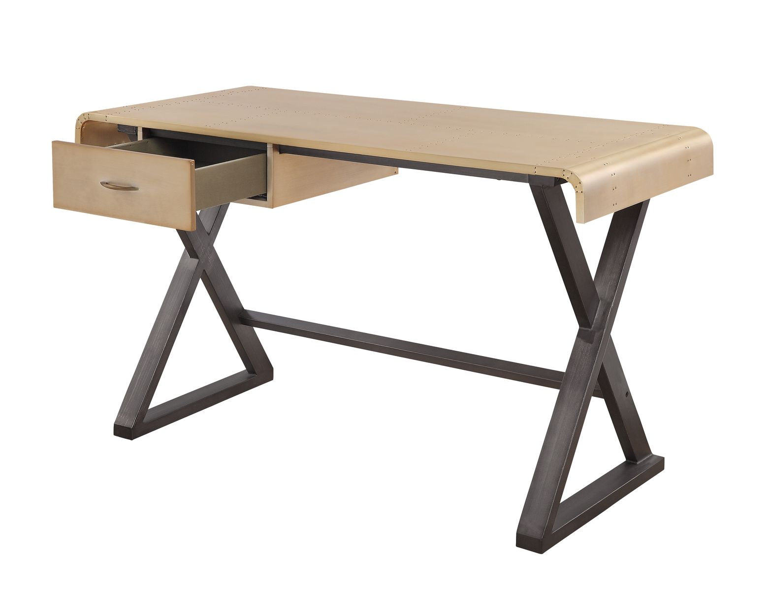 Danton Desk, Gold Aluminum 92424
