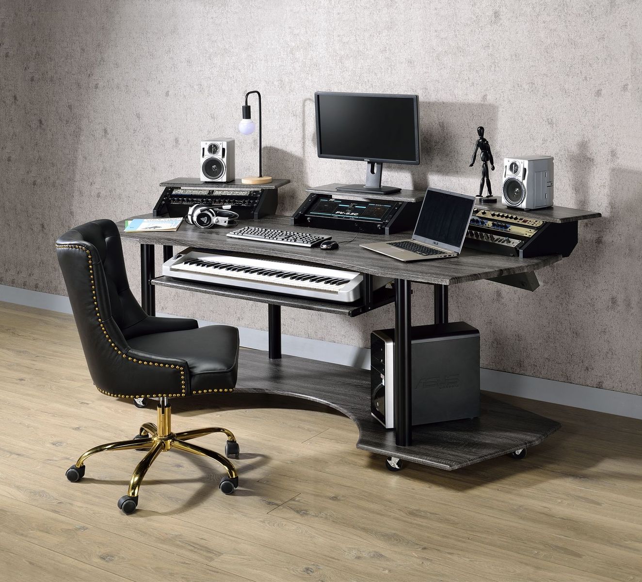 Eleazar Computer Desk, Black Oak 92895