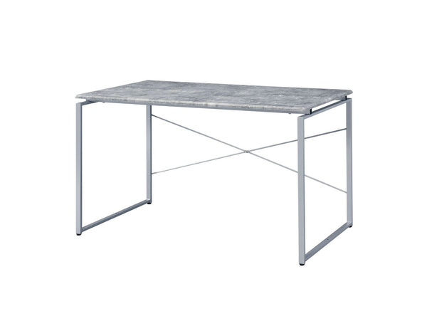 Jurgen Desk, Faux Concrete & Silver 92905