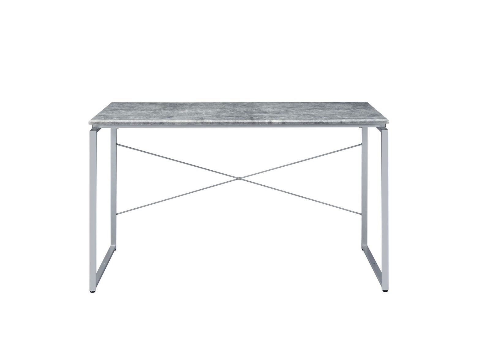 Jurgen Desk, Faux Concrete & Silver 92905