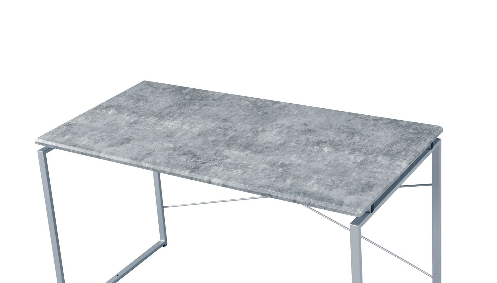 Jurgen Desk, Faux Concrete & Silver 92905