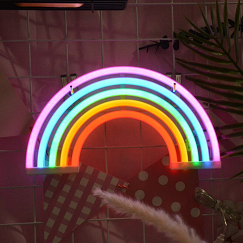 LED wall hanging rainbow neon