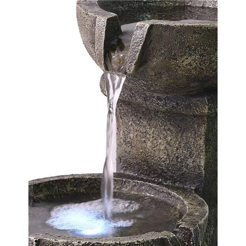 16inches Outdoor Water Fountain with LED Light for Outdoor Indoor Decor