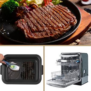 Geek Chef 7 In 1 Smokeless Electric Indoor Grill,  Portable 2 in 1 Indoor Tabletop Grill & Griddle Ban on Amazon