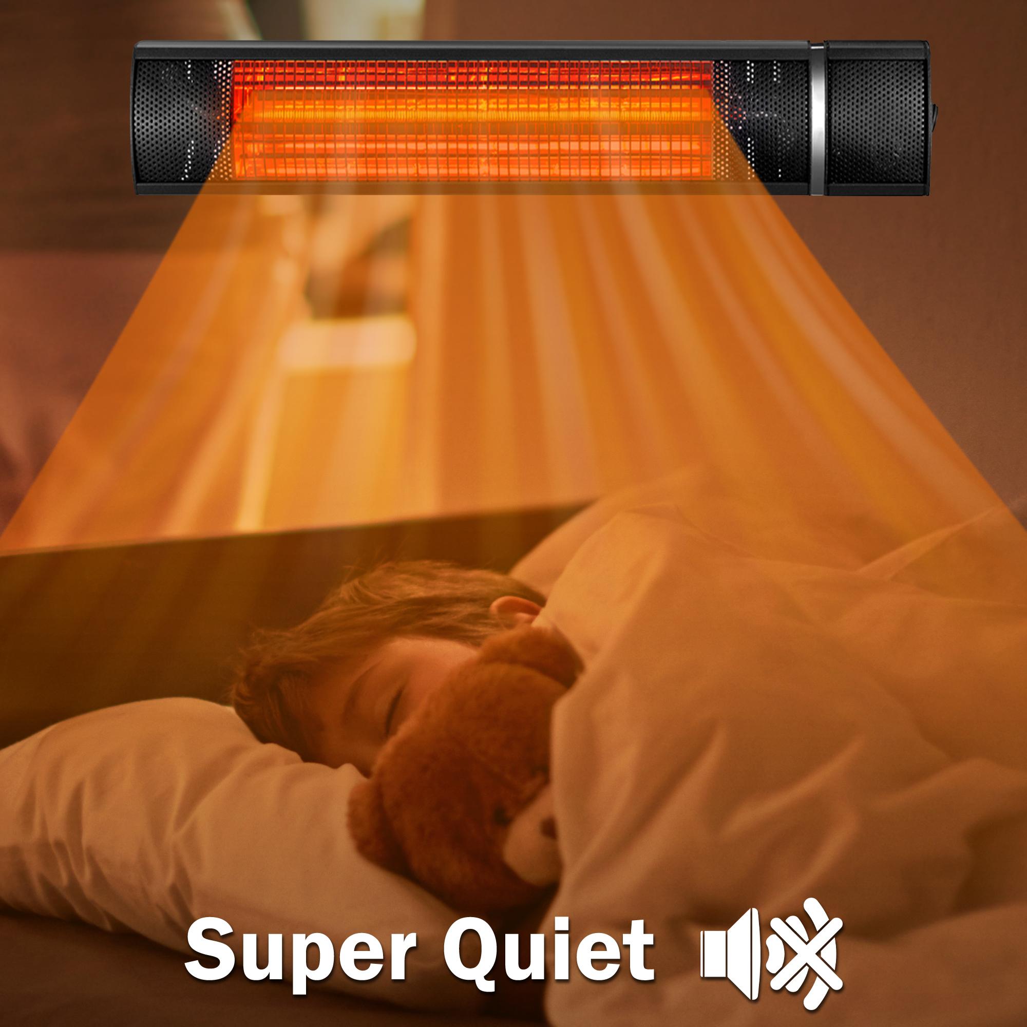 Wall-Mounted Patio Heater Electric Infrared Heater Indoor/Outdoor Heater Electric for Garage Backyar