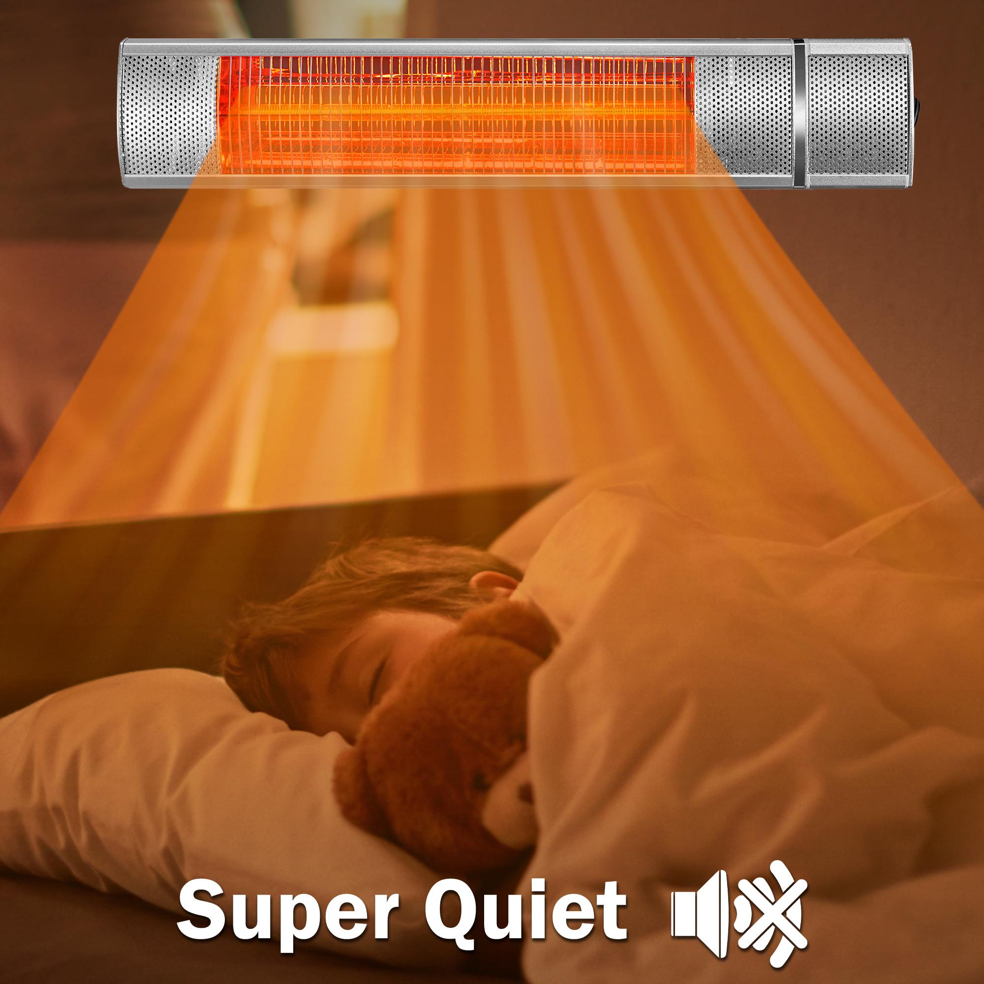 Wall-Mounted Patio Heater Electric Infrared Heater Indoor/Outdoor Heater Electric for Garage Backyar
