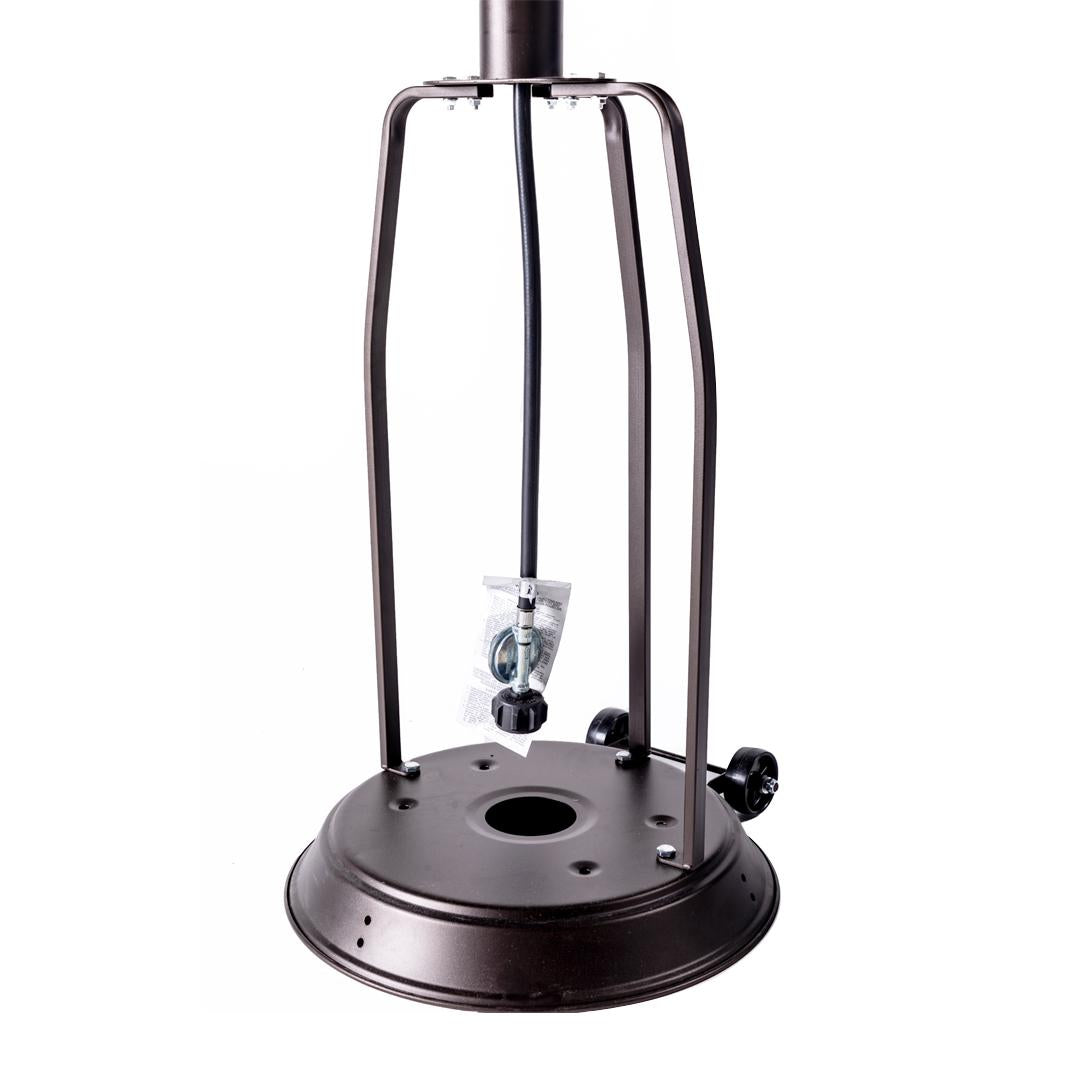 Propane Patio Heater with Wheels Outdoor Heater 47,000BTU Brown